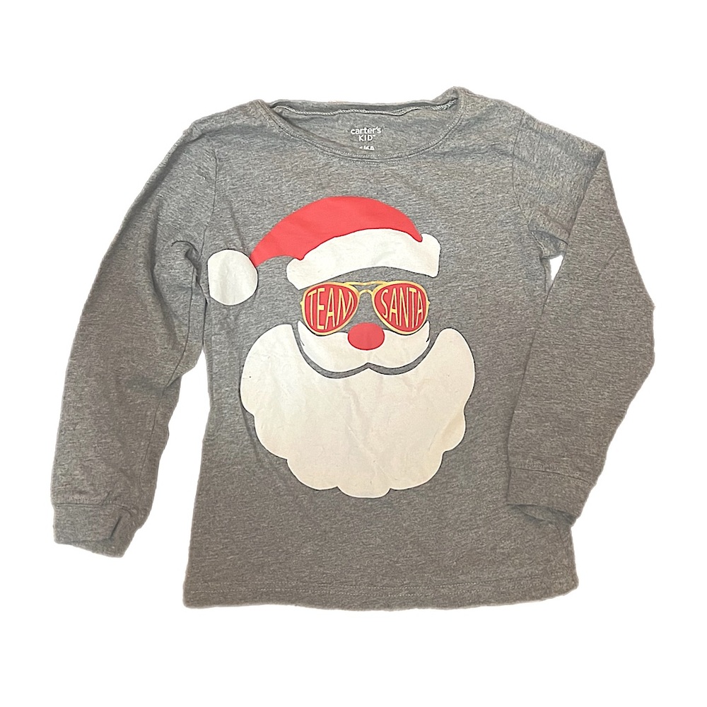 Team Santa Carters Long sleeve Shirt Size 6